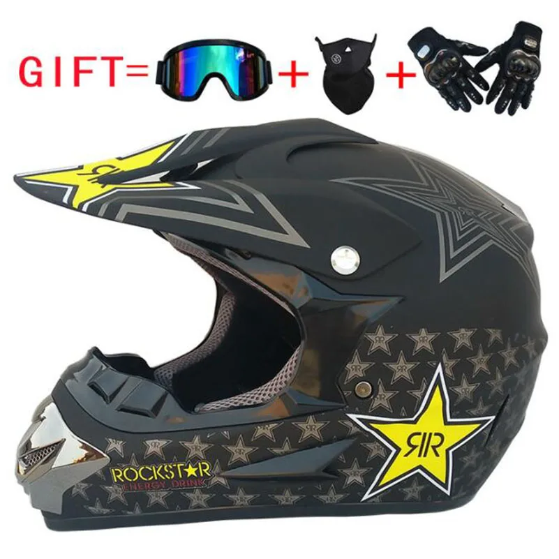 Man Woman Motocross Motorcycle Helmet ATV Motocross MTB MTB DH Racing Helmet Cross Helm Capacetes Send 3 pieces gift