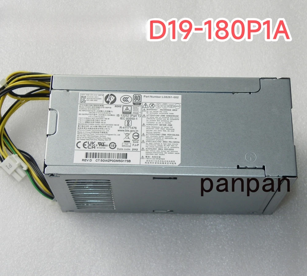 Fonte de alimentação original para HP, 280 Pro, G3, MT, 180W, L70042-002, L70042-004, PCK017, D19-180P1A, 100% testado, navio rápido