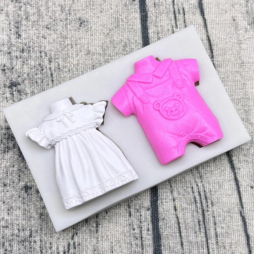 Baby Clothe Skirt Silicone Sugarcraft Mold Resin Tools Cupcake Baking Mould Fondant Cake Decorating Tools