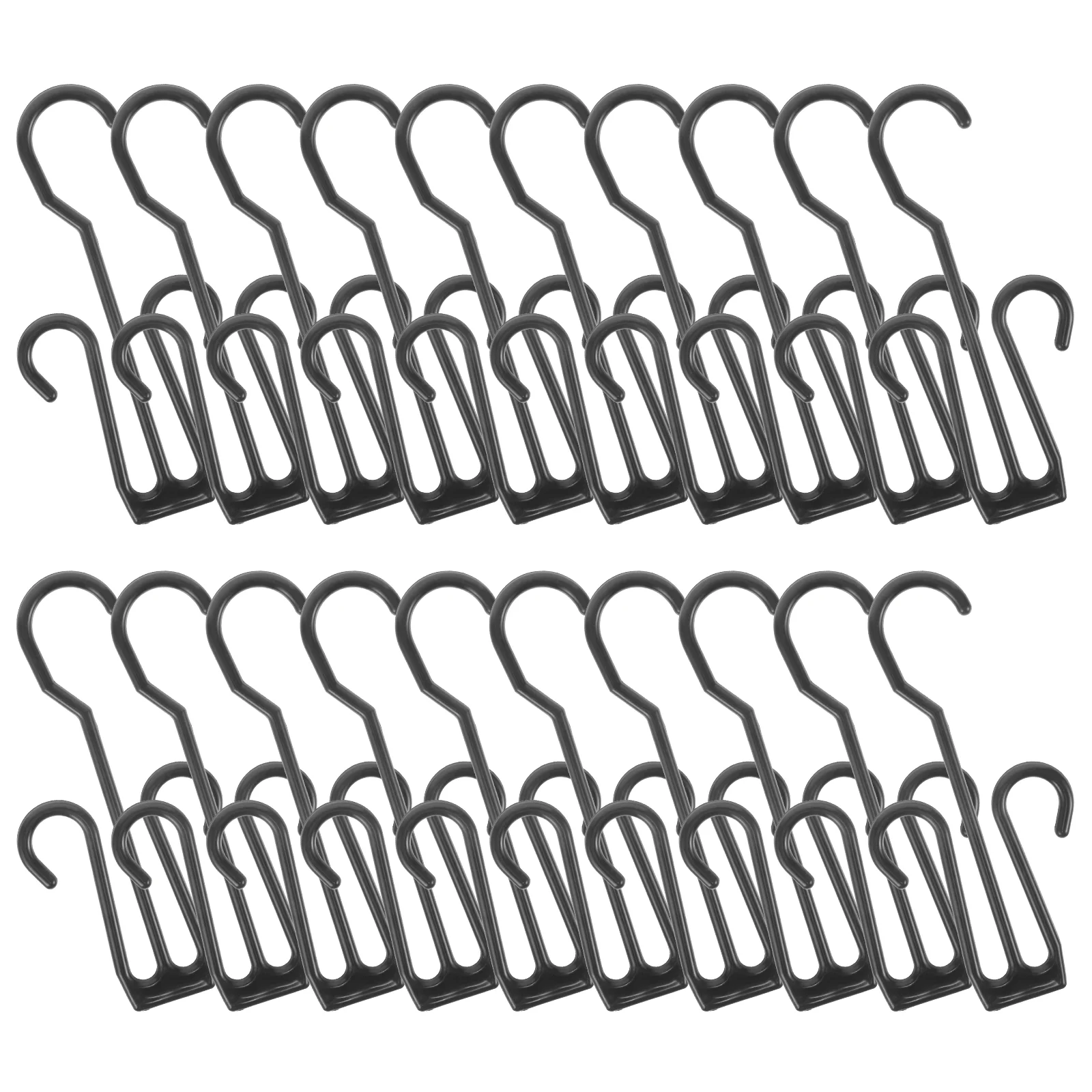 20 Pcs Shoe Hanger Home Decor Mall Display Racks Hanging Hooks Black Shoes Organizer Wardrobe Decorative Slipper Drying Holder