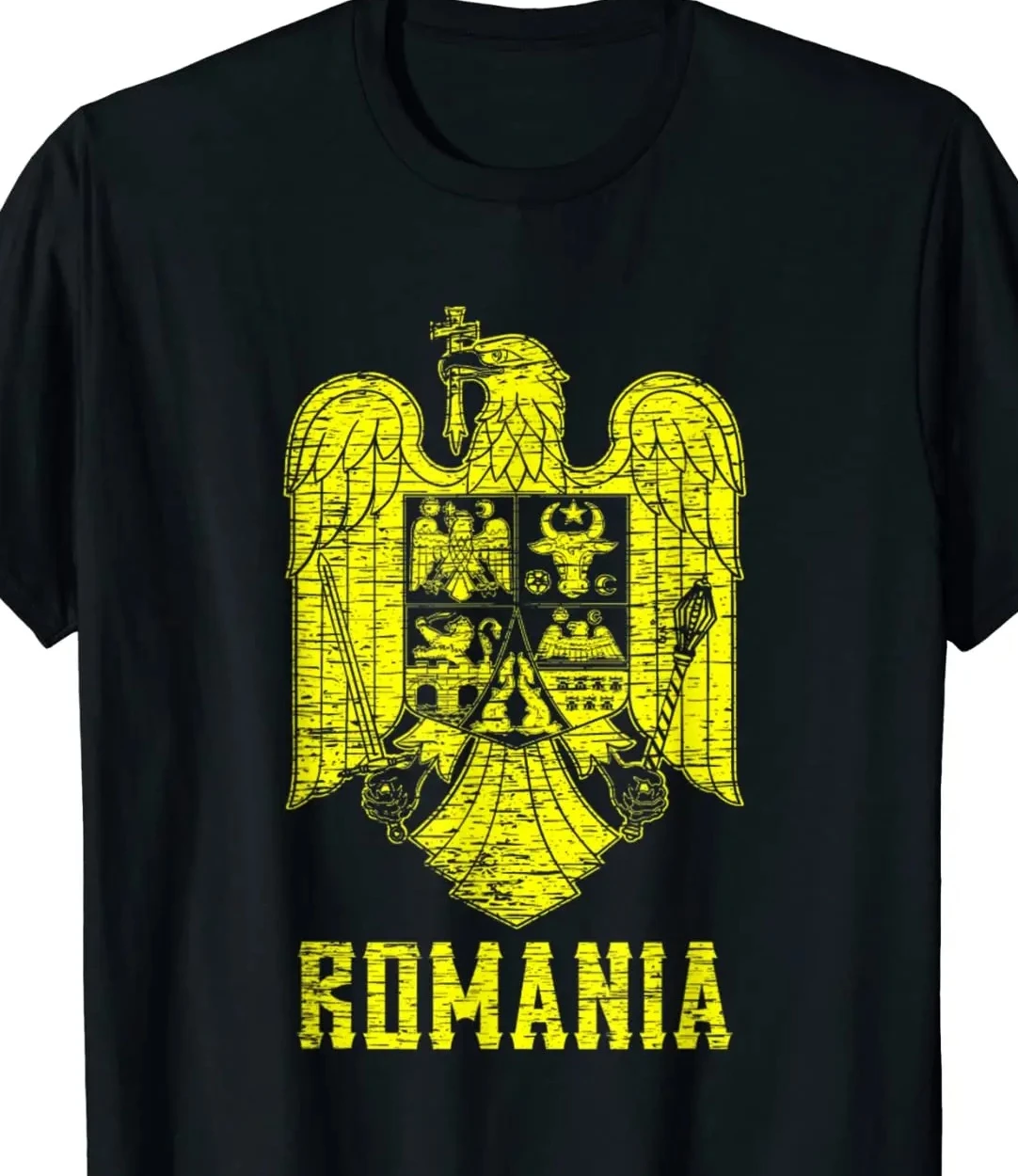 

Romania Coat of Arms Romanian Parliament Eagle Men T-Shirt Short Sleeve Casual 100% Cotton O-Neck Summer Shirts