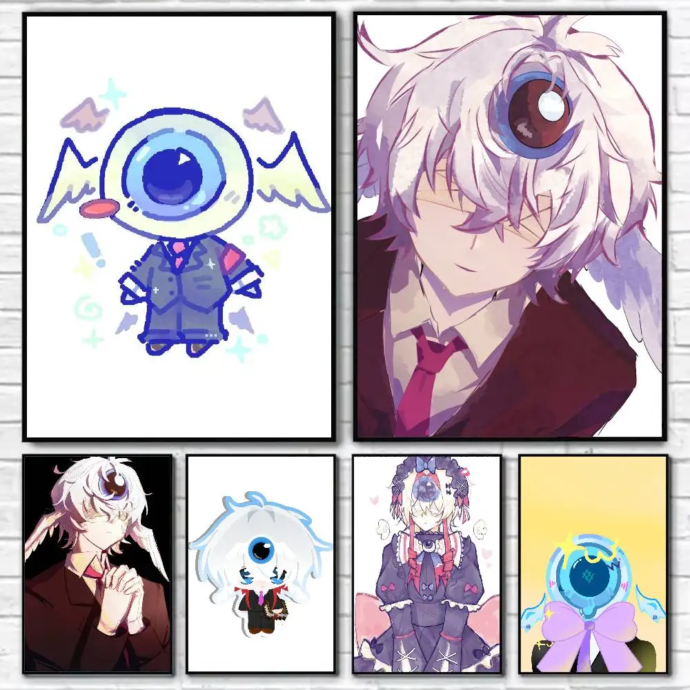 E-Eggchan Poster Self-adhesive Art Waterproof Paper Sticker Coffee House Bar Room Wall Decor
