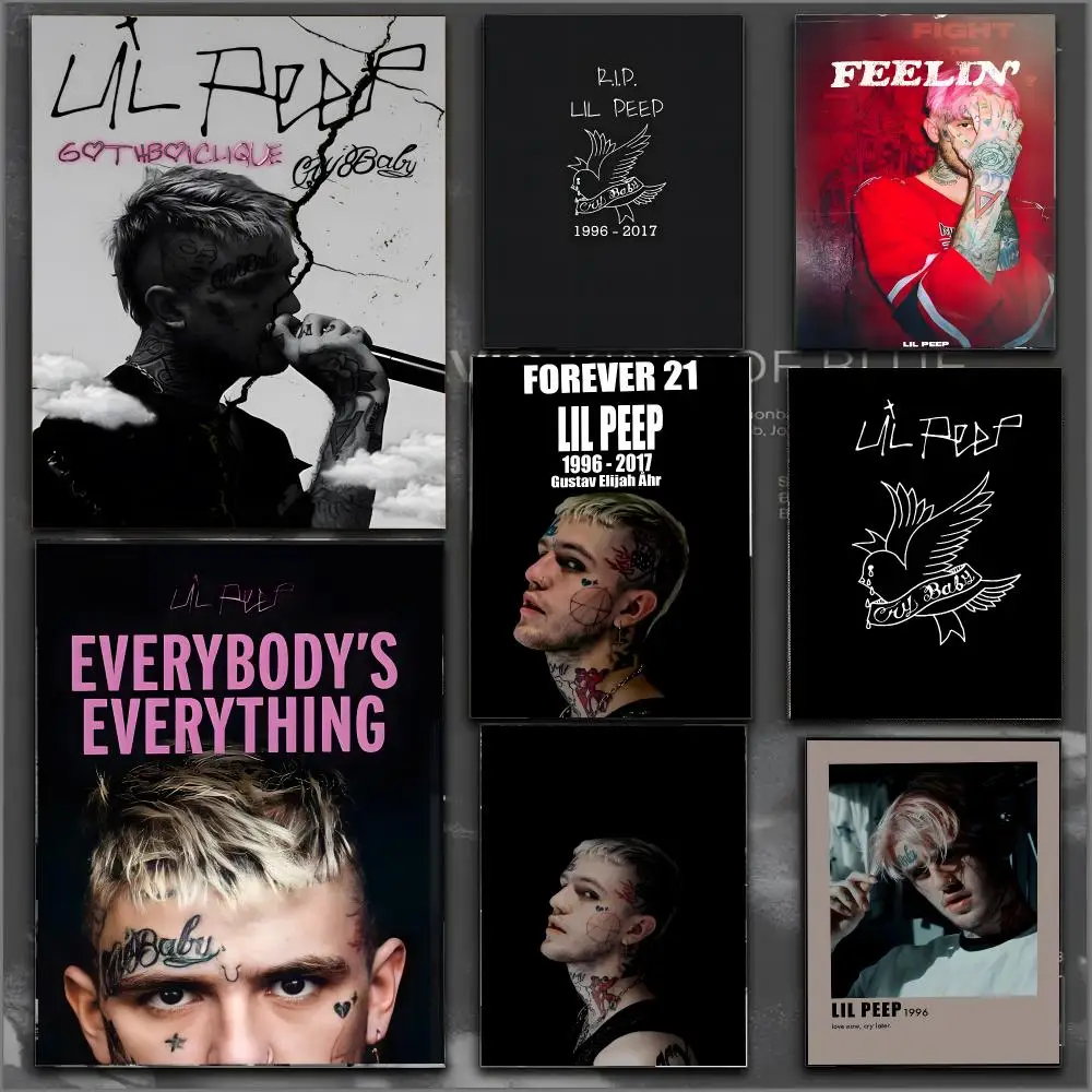 Singer Lil Peep Diamonds Album Poster Modern Aesthetic Print Minimalist Bedroom Living Room Home Decor Gift