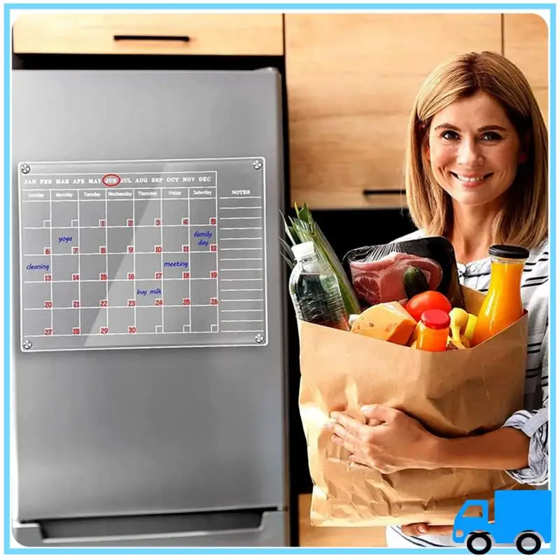 

Latest White Month Dry Fridge Refrigerator Board Message Planning Home Calendar Writing Kitchen Erase Erasable