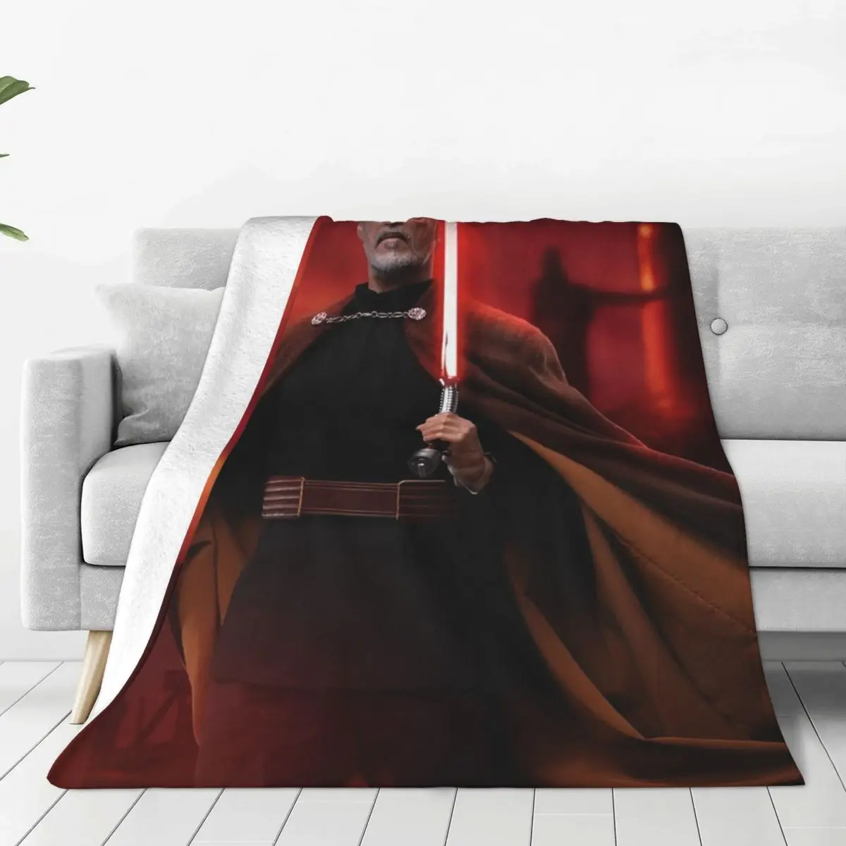 Super Warm Blanket Picnic Cartoon W-Wars Anime S-Star Lightsaber Bedding Throws Flannel Bedspread