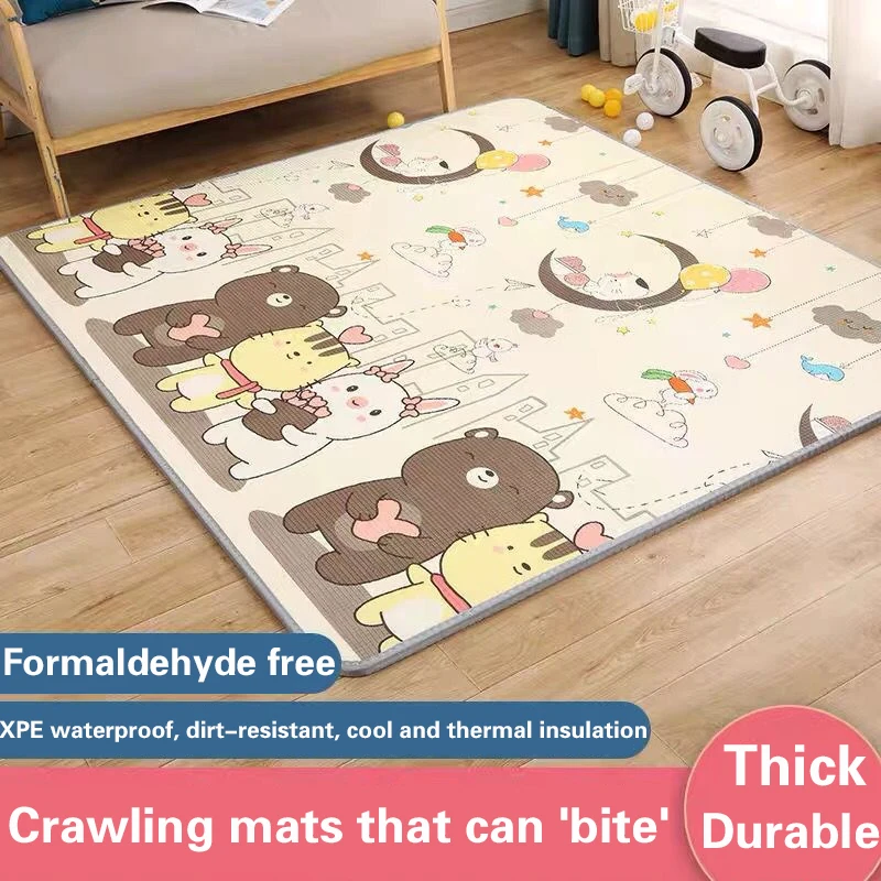 1cm EPE Environmentally Friendly Thick Baby Crawling Play Mats Folding Mat Carpet Play Mat for Children's Safety Mat Rug Playmat