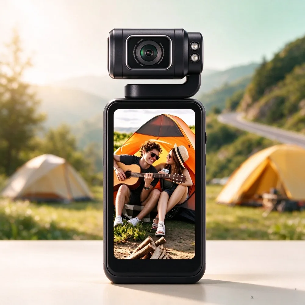 4K Pocket Action Camera Digital Camcorder Palmcorder 5K 60fps Wide Angle Shooting for YouTube Vlog Live Streaming Camara