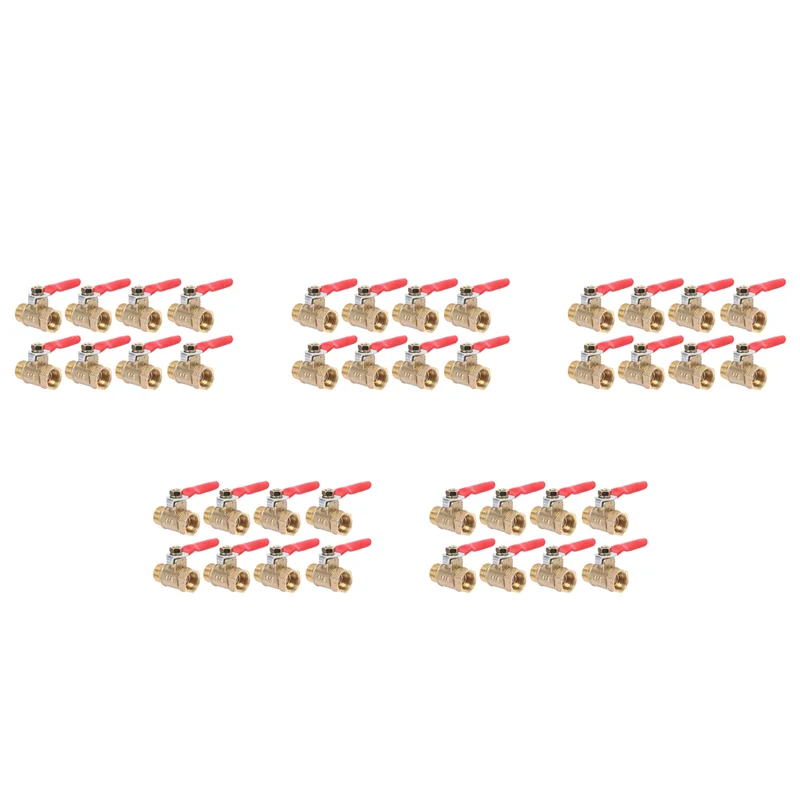 

YWDZ-40PCS 1/4 дюйма сверхмощный латунный шаровой клапан запорный переключатель наружная и внутренняя резьба NPT фитинг для труб