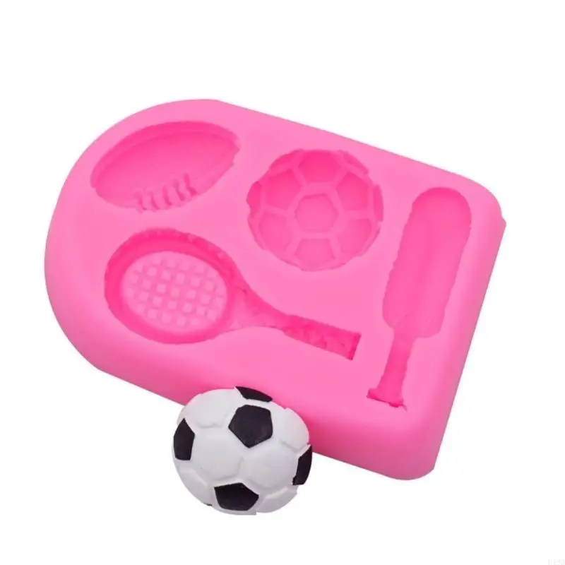 F19B Fondant Silicone Mold Table Tennis Football Cake Decoration Baking Balls Mold