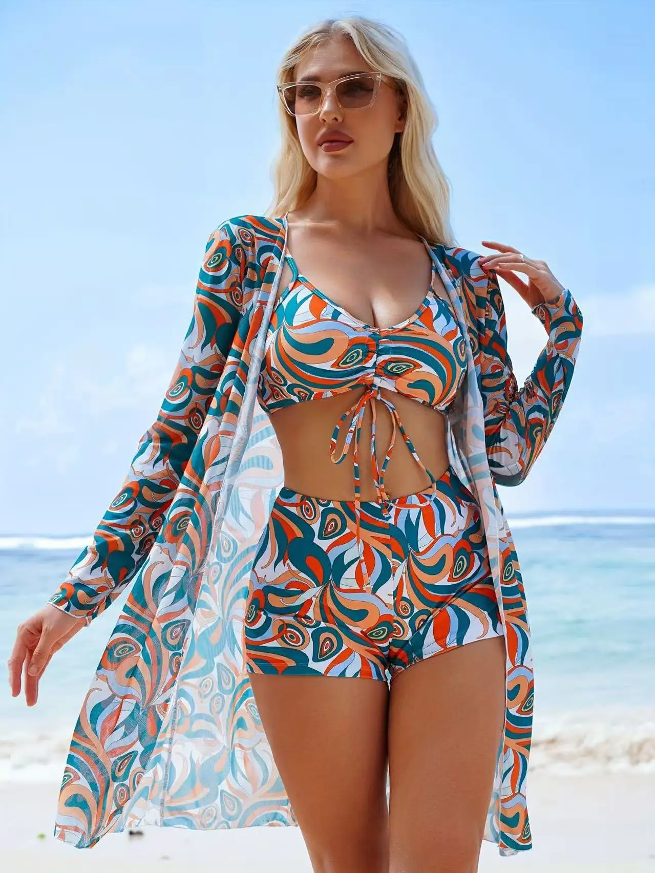 Nouveau 2025 maillots de bain Tankini ensembles maillot de bain pour femme Push Up pour plage maillot de bain trois pièces maillots de bain piscine femmes maillot de bain