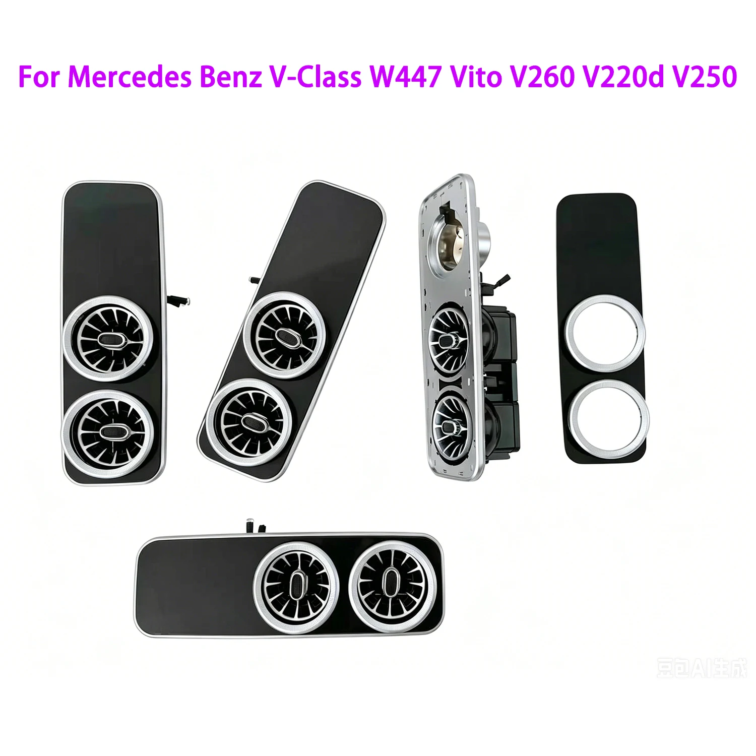 Auto Plafond Luchtuitlaat Voor Mercedes Benz V-Klasse W447 Vito V260 V220d V250 Dak Decoratie Vent Nozzle ABS Metalen Gemodificeerde Onderdelen