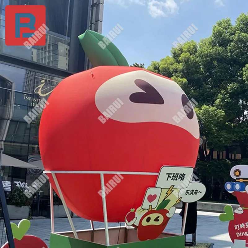 Q-Mascotte gonflable de pomme et de carotte, modèle d'air, fruits et légumes, entreprise, IP, éclairage personnalisé, accessoires publicitaires