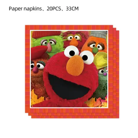 कार्टून सेसमेड स्ट्रीट जन्मदिन पार्टी सजावट टेबलवेयर सेट पृष्ठभूमि प्लेटें बैनर गुब्बारे बेबी शॉवर बच्चों की पार्टी के लिए 6 best sales पर्व पार्टी की सजावट - №3