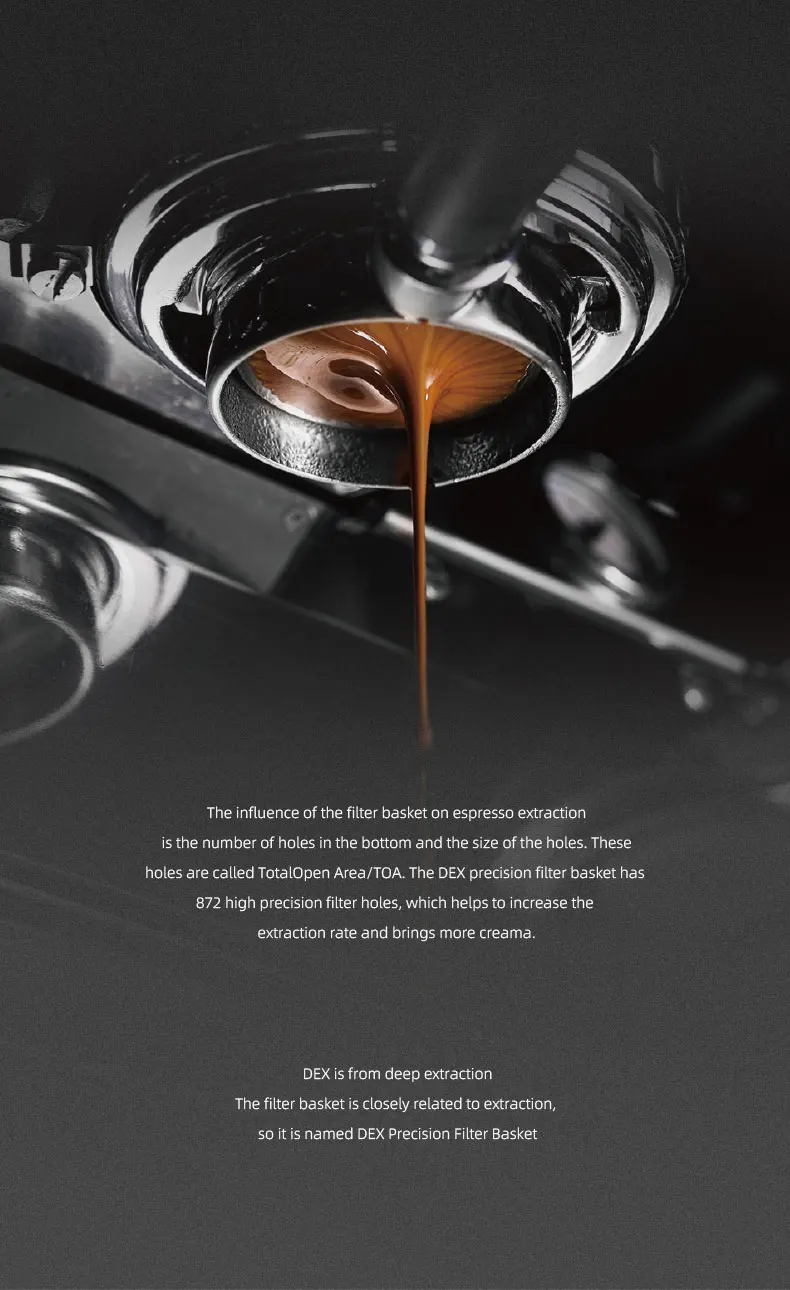 MHW-3BOMBER DEX Präzise 58,5mm Espresso-Kaffeefilterkörbe mit Espresso-Puck-Sieb Passend für 58mm Siebträger Barista-Zubehör – Detail 5