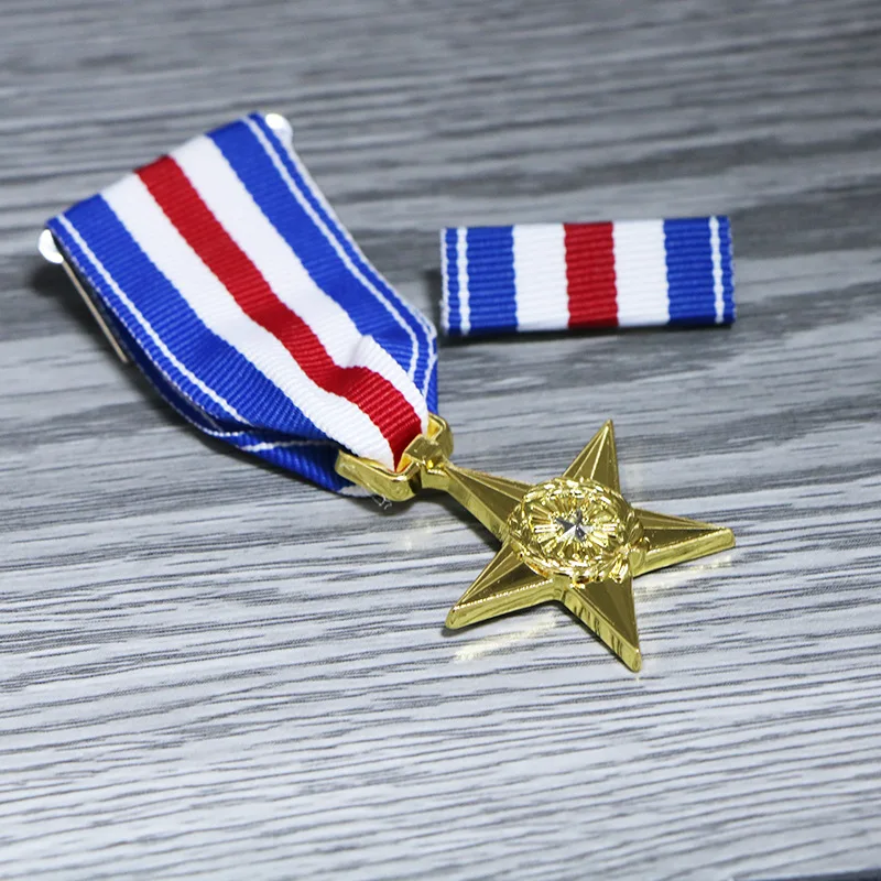 Reproduction of the Silver Star and Bronze Star Medal of the United States