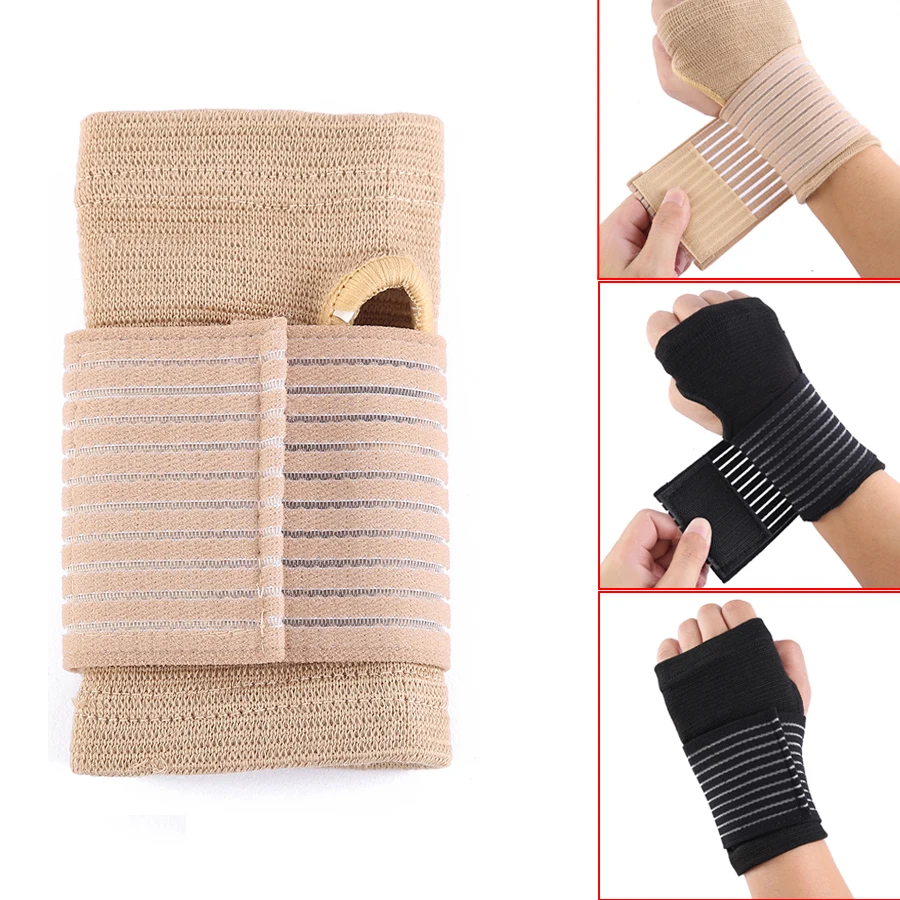 2Pcs Universal Wrist Support Sports Bandage Gloves Adjustable Wrist Brace Fitness Sports Anti-Sprain Anti-Wear Gloves Ws00486