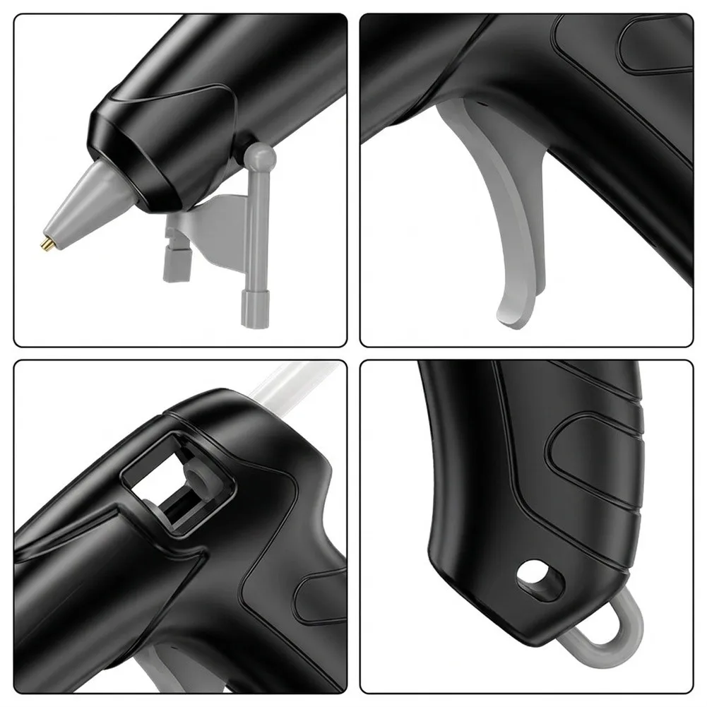 Portable Cordless Hot Glue 7mm Compatible Rechargeable for DIY Decoration Crafting with Transparent Glue Level Window