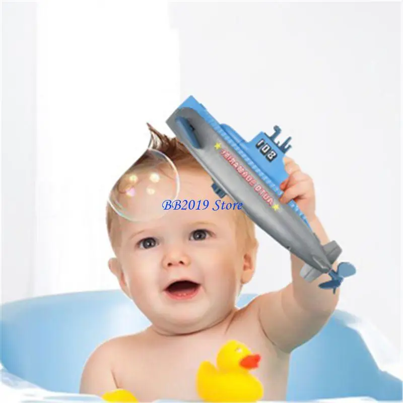 Q0kb 24cm غواصة متعرجة للبطء في لعبة Bathtub Toy Water التفاعلية للعب البليار