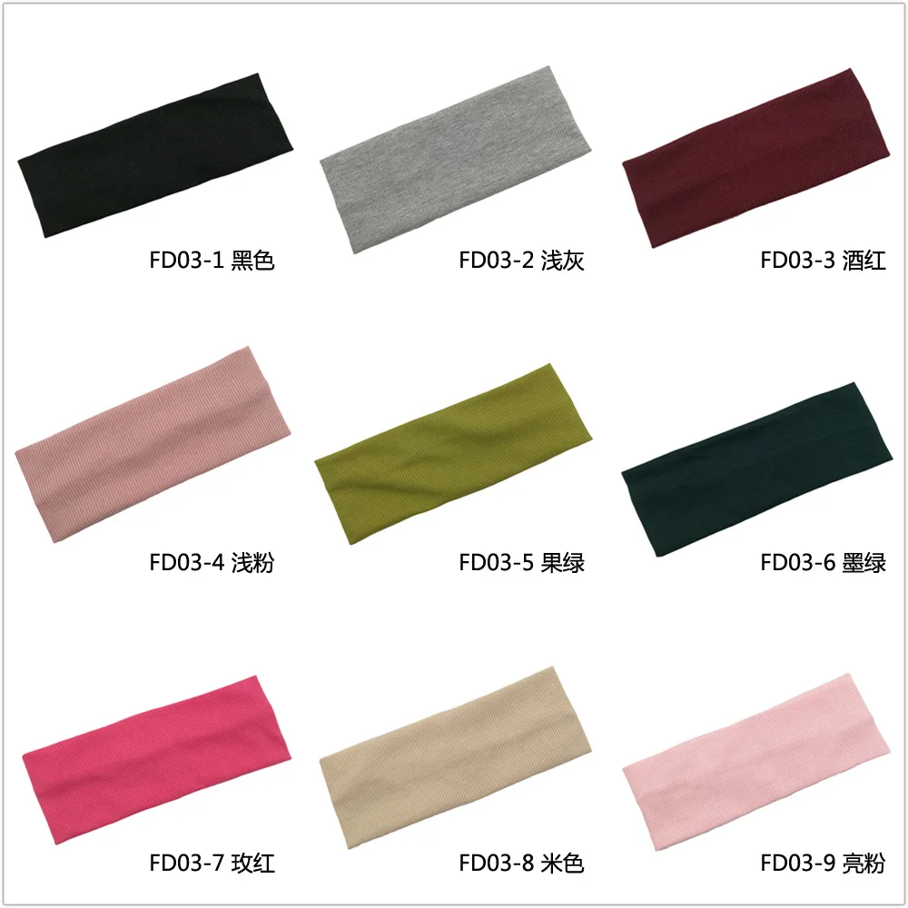 30pc/lot Elastic Solid Color Hair Band for Women and Men Hairband Running Fitness Sports Yoga Headband Girls Head Band Wholesale