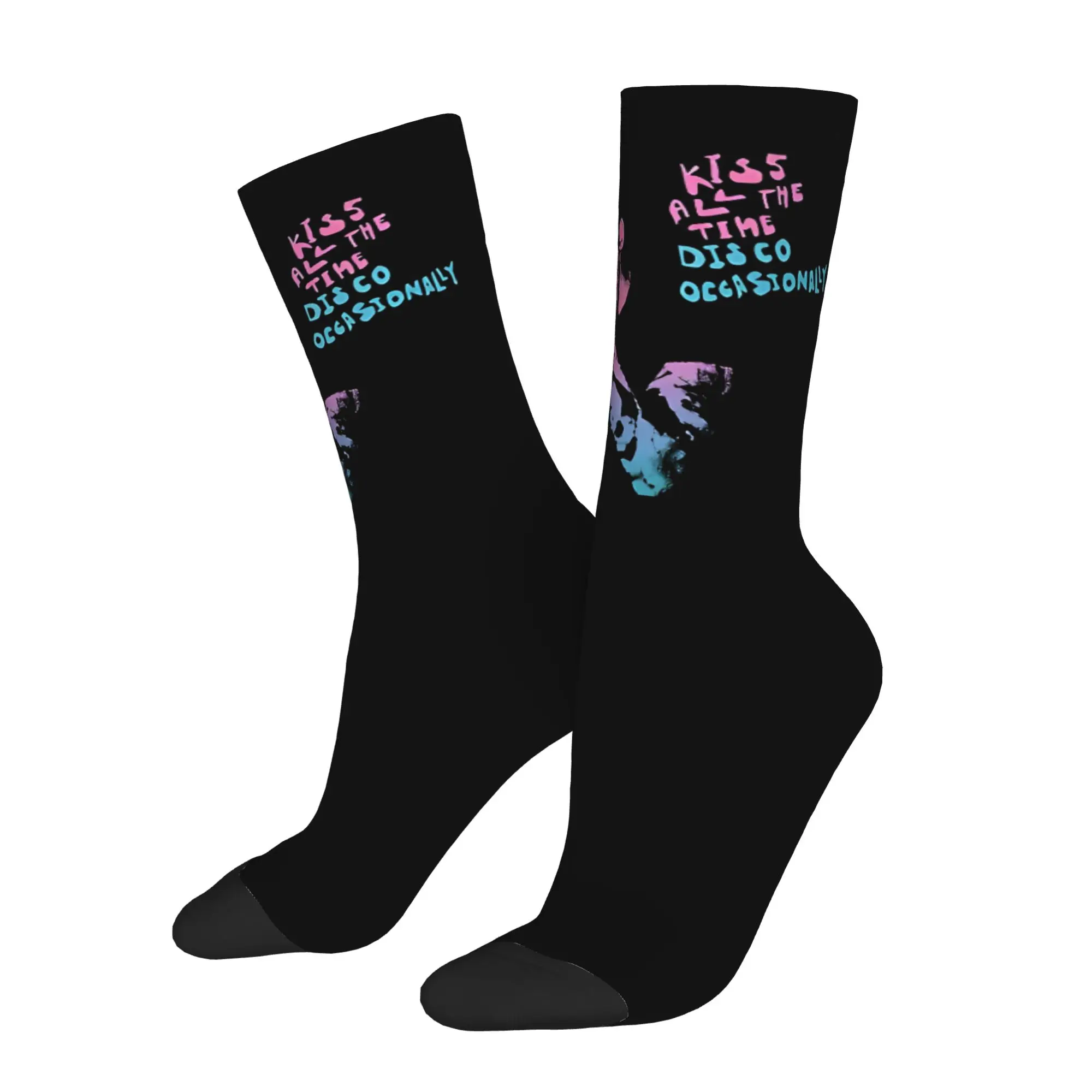 

Funny SockHarry Style Kiss All The Time Disco Occasionally Printed Men Crew Socks Novelty Men's Socks