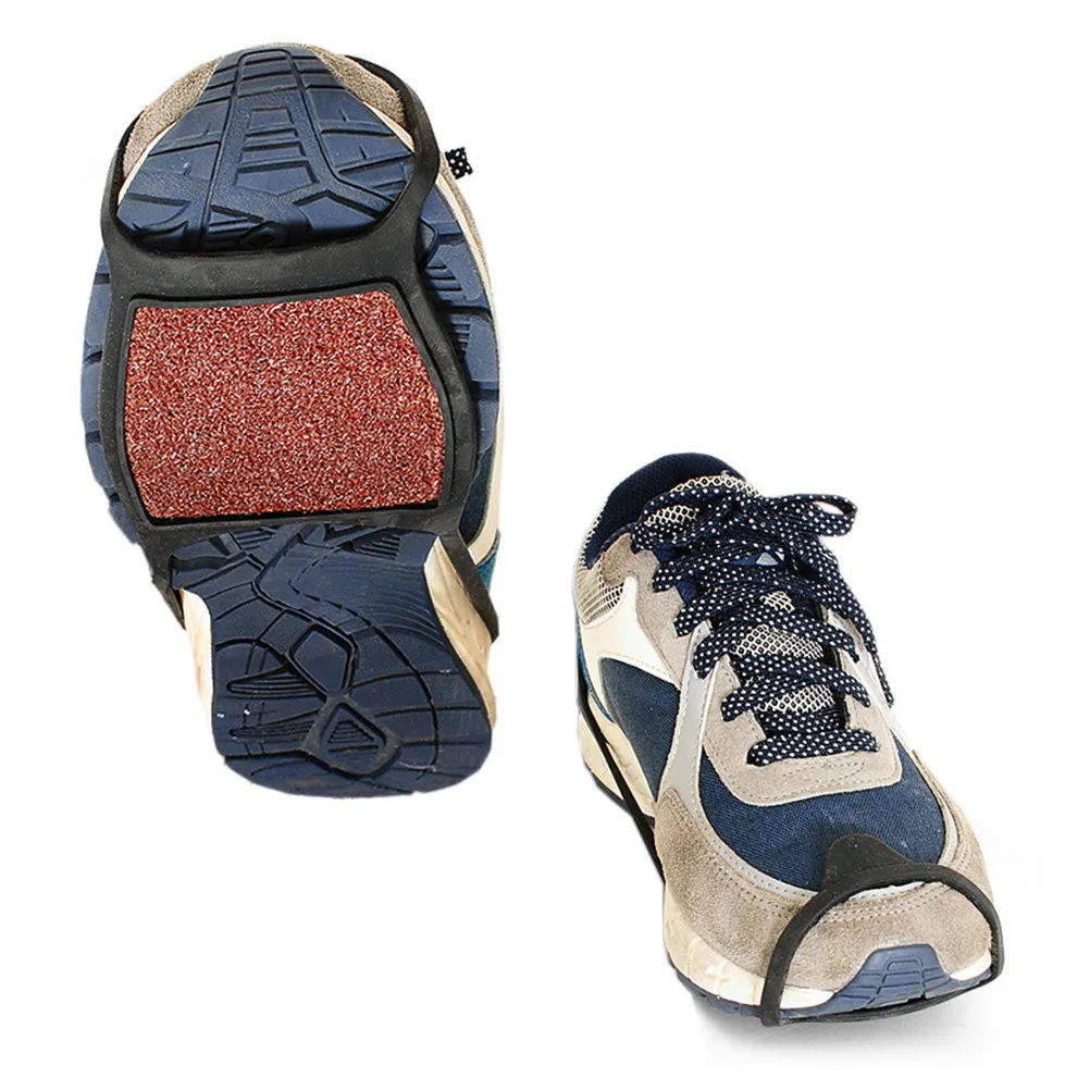 1Pair Portable Flexible Anti-Slip Shoes Cover Made of Premium Rubber Coarse Sand Surface Fits 35-43 Ideal for Ice Fishing Hiking
