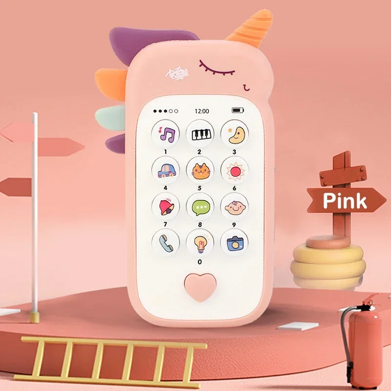 Infant Early Educational Toy Kids Gifts Baby Phone Toy Music Sound Telephone Sleeping Toys With Teether Simulation Phone Kids