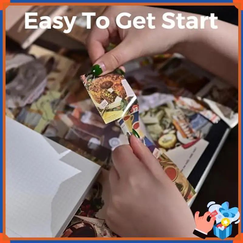 Compact Scrapbooking Kit, Vintage Collection, Perfect For Bullet-Scrapbooking Materials, Planner DIY Art Crafts