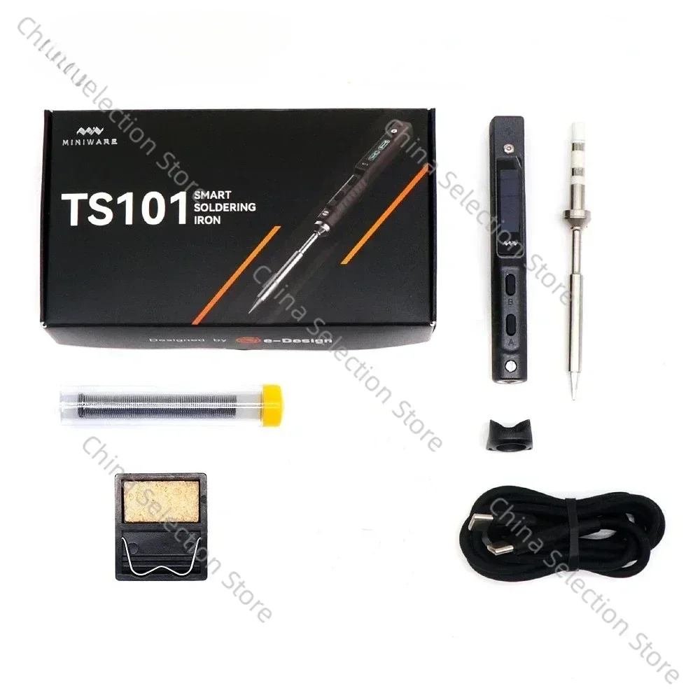 

Original TS101 65W Digital Electric Soldering Iron LCD Programable Display Adjustable Temperature Ts100 Version No Power Supply