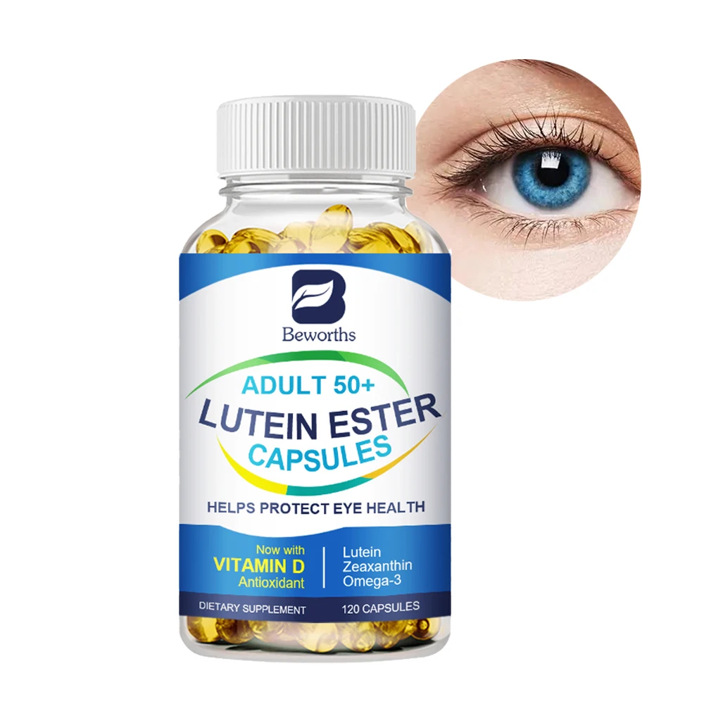 BEWORTHS 5MG Lutein Capsules Eyes Protection Vitamin Supplements Reduces Eyes Strain and Fatigue Protecting Vision Eye Care