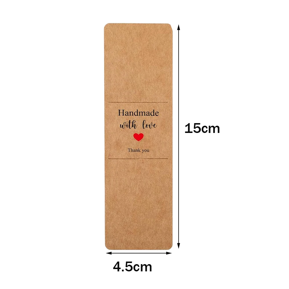 10/30/50pcs 4.5x15cm Kraft Resin Bookmark Sleeves DIY Display Card Holder for Bookmark Wrapping Small Business Packaging Supply