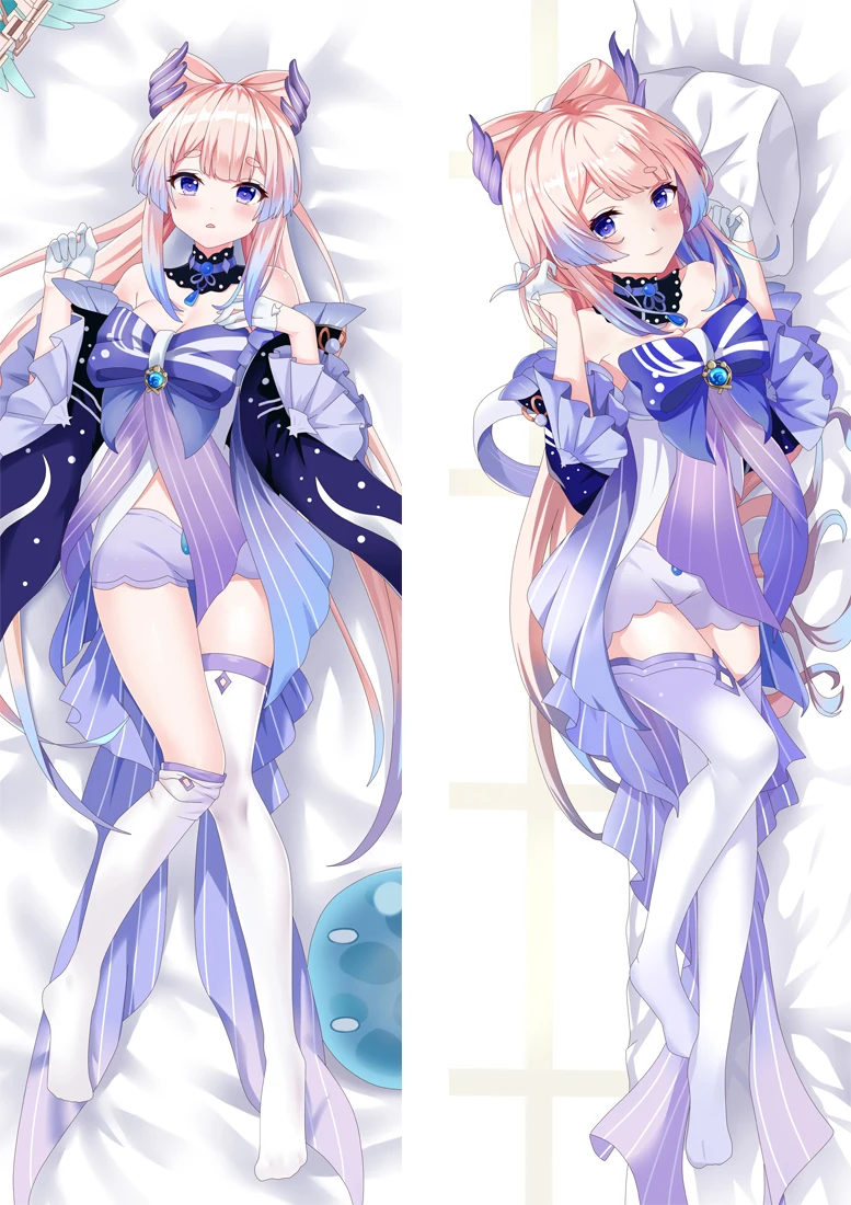 

2WAY Genshin Impact Sangonomiya Kokomi Cushion Cover Beauty Pink Anime Dakimakura Hugging Body Pillow Case Bedding Pillow Cover