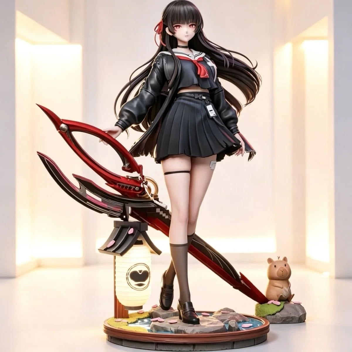 Wuthering Waves Chisa School Uniform Standing Pose 1/6 Scale Figure Anime Girl Collectible Model Desktop Ornament Gift
