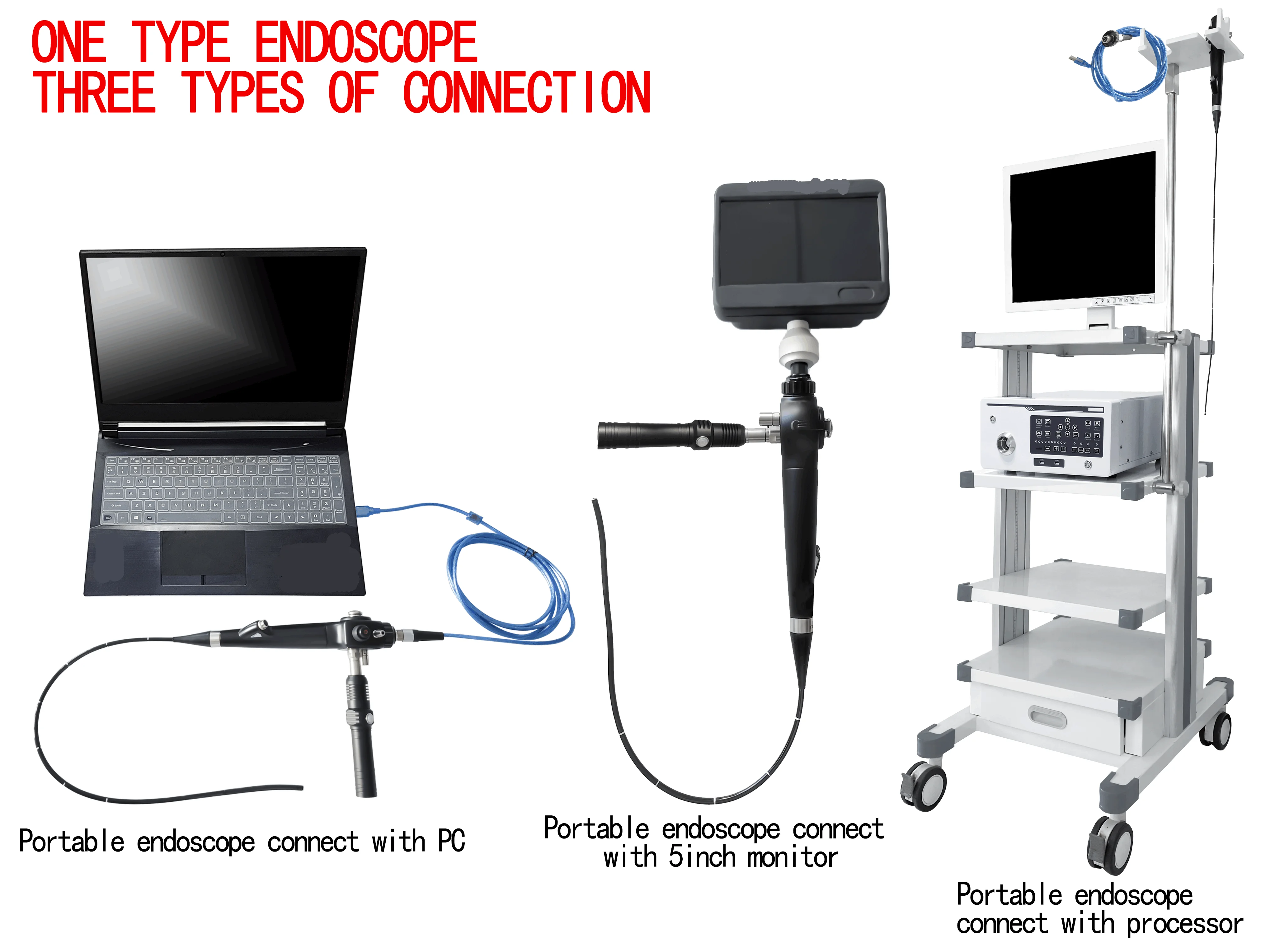 Portable USB SeriesVideo Portable Endoscope ENT Bronchoscope