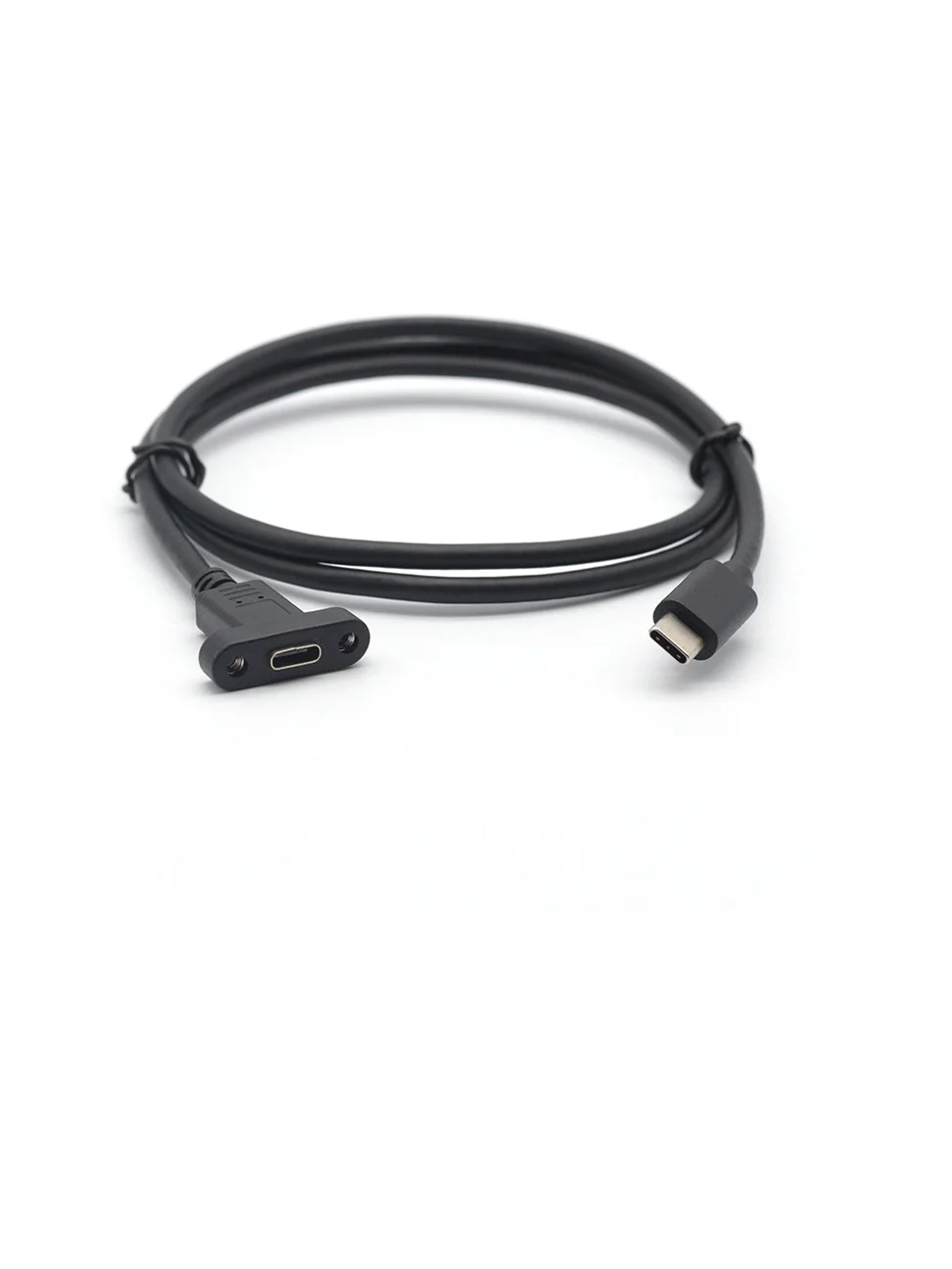 1 Stück 0,3m 0,5m 1m Panelmontage Typ-C USB-C Stecker auf Buchse Verlängerungskabel mit Schraubverschluss