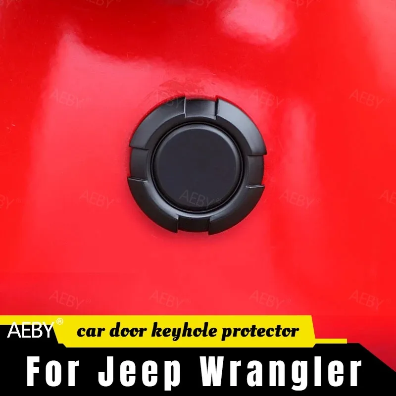 For Jeep Wrangler 2007-2023 car door keyhole protector,Door lock cover, noise reduction, shock absorption and anti-scratch
