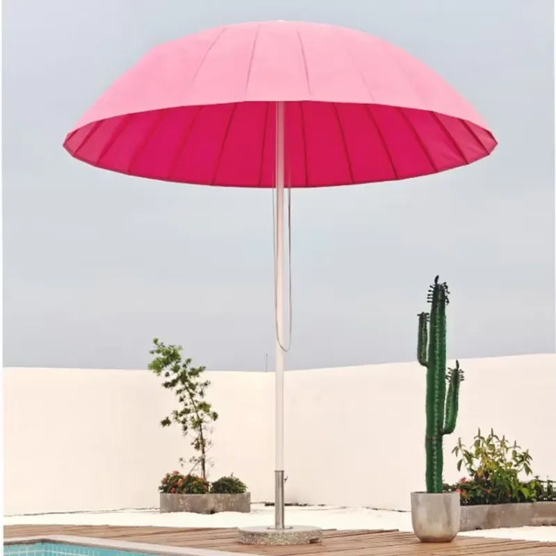 Commercial Outdoor Sunshade Center Pole Patio Umbrella Beach Poolside Parasol for Hotels Villas Lounge Areas