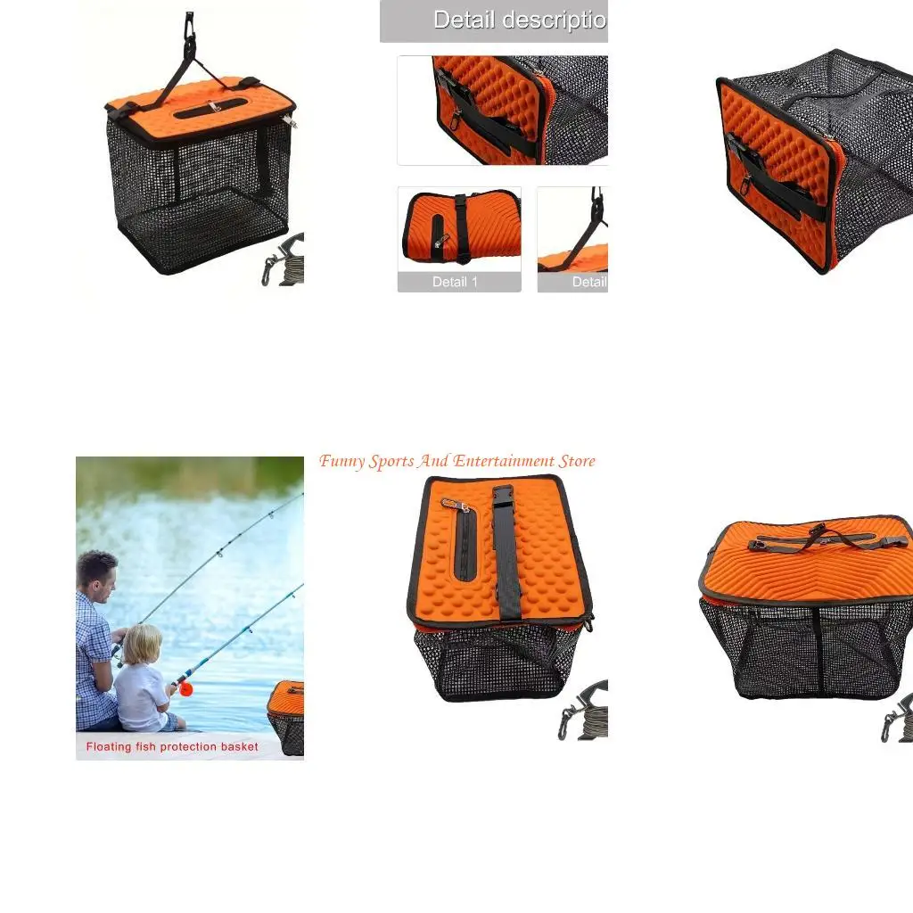 

C4DE Ведро Minnow Плавающая рыболовная корзина Рыболовное ведро Складная рыболовная сеть
