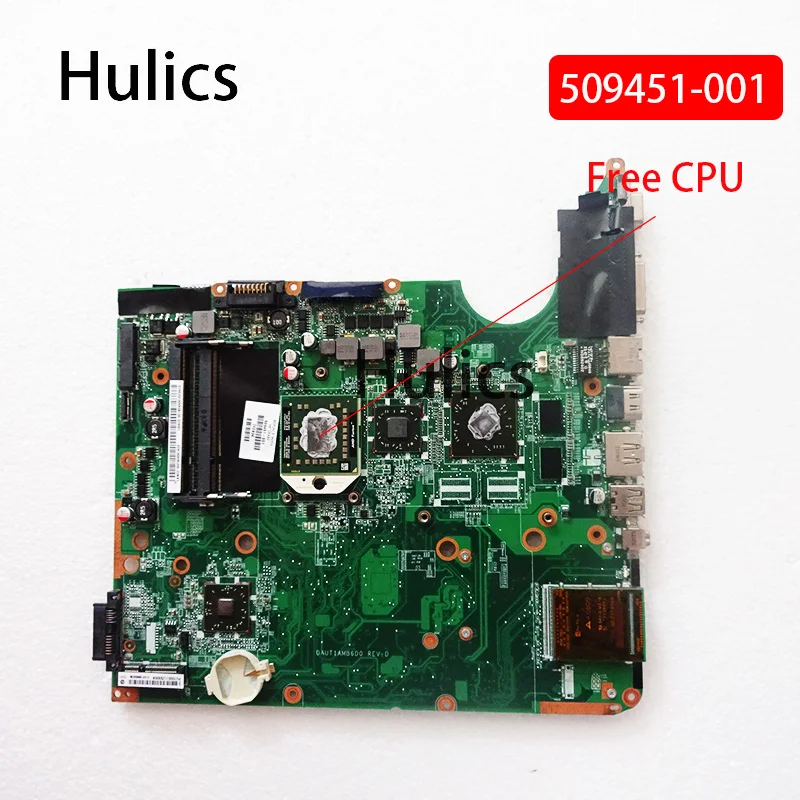 

Hulics Used Mainboard For HP Pavilion DV6 DV6Z Dv6-1000 Laptop Motherboard DDR2 509451-001 Main Board Free CPU