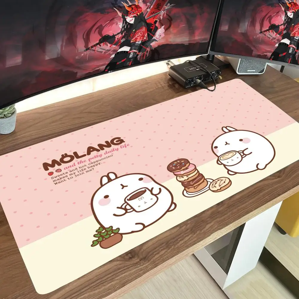 Alas Mouse Game kucing Anime lucu, alas Mouse karet 900x400, alas meja komputer, Laptop