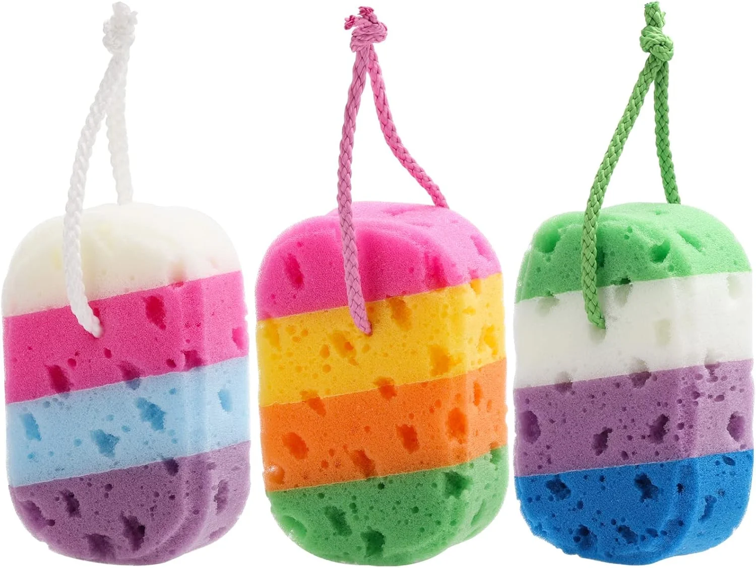 Esponja Exfoliante para Baño, Esponjas Corporales, Lufa Suave para Ducha, Esponja de Baño, Exfoliante Corporal