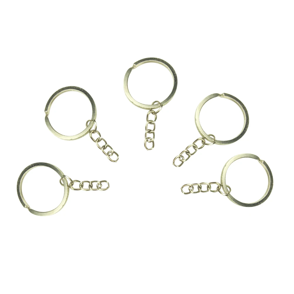 

50 pcs Stainless Steel Key Rings Nickel Plated Durable Split Keychains Lightweight Silver Keyrings For Hanging Small Gadgets