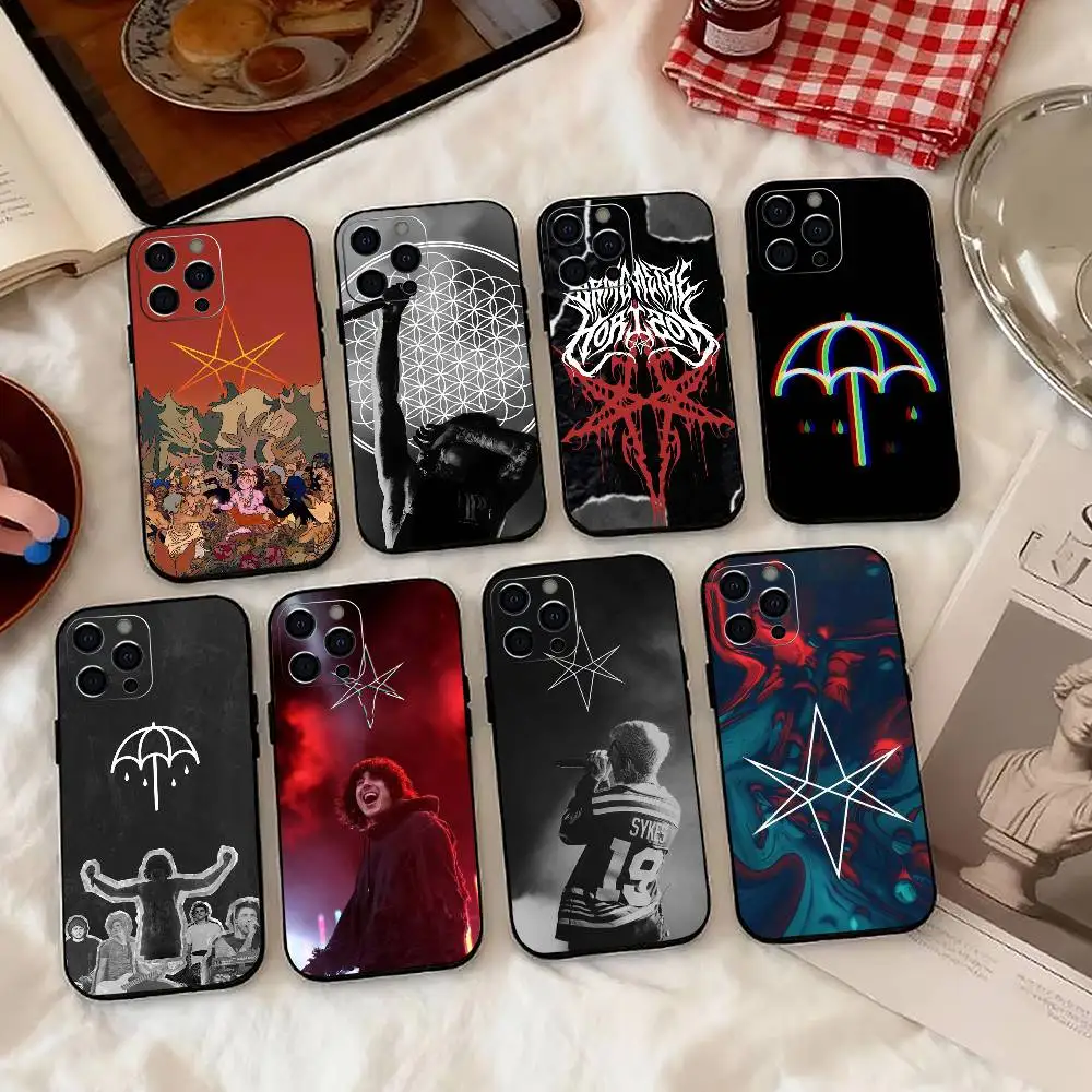 B-BMTH B-Brings Me The HorizonS Phone Case For iPhone 17, 16,15,14,13,12,11 Plus,Pro Max, Others Soft Black Cover