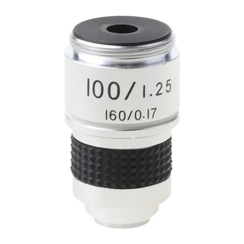 Objectif de microscope amélioré 4X 10X 40X 100X, objectif achromatique, pièces de microscope, support, filetage RMS