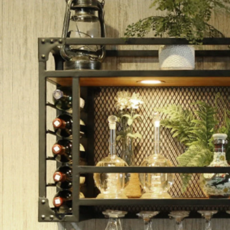 

Vintage Office Wine Rack Luxury Square Art Vertical Nordic Cabinet Cabinets Living Room Coffee Bar Whiskey Showcase Furniture