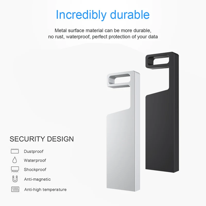 Lightweight Keychain Pendrive USB 2.0 Flash Drive 8/16/32/64/128GB Memory Stick Gift for Friends