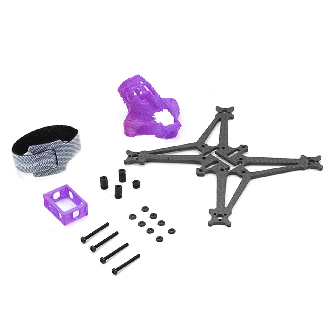 Happymodel Sailfly-X FPV Racer Drone RC Quadcopter Frame Kit 105mm Wheelbase Rack Canopy Battery 3D Printed TPUHolder Accessory