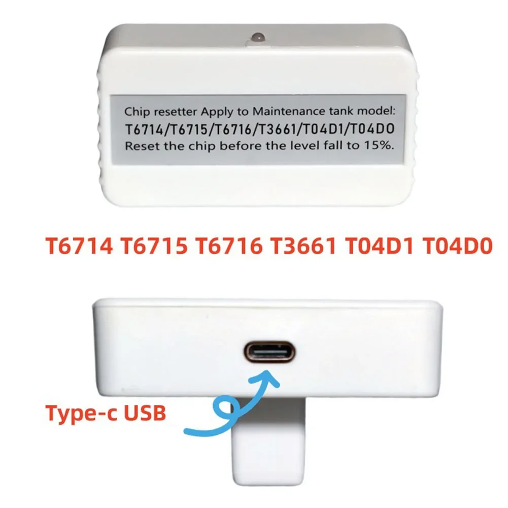 Maintenance Box Chip Resetter Decoder For T6714 T6715 T6716 T3661 T04D1 T04D0 Waste Ink Pad Counter For Reset Tool