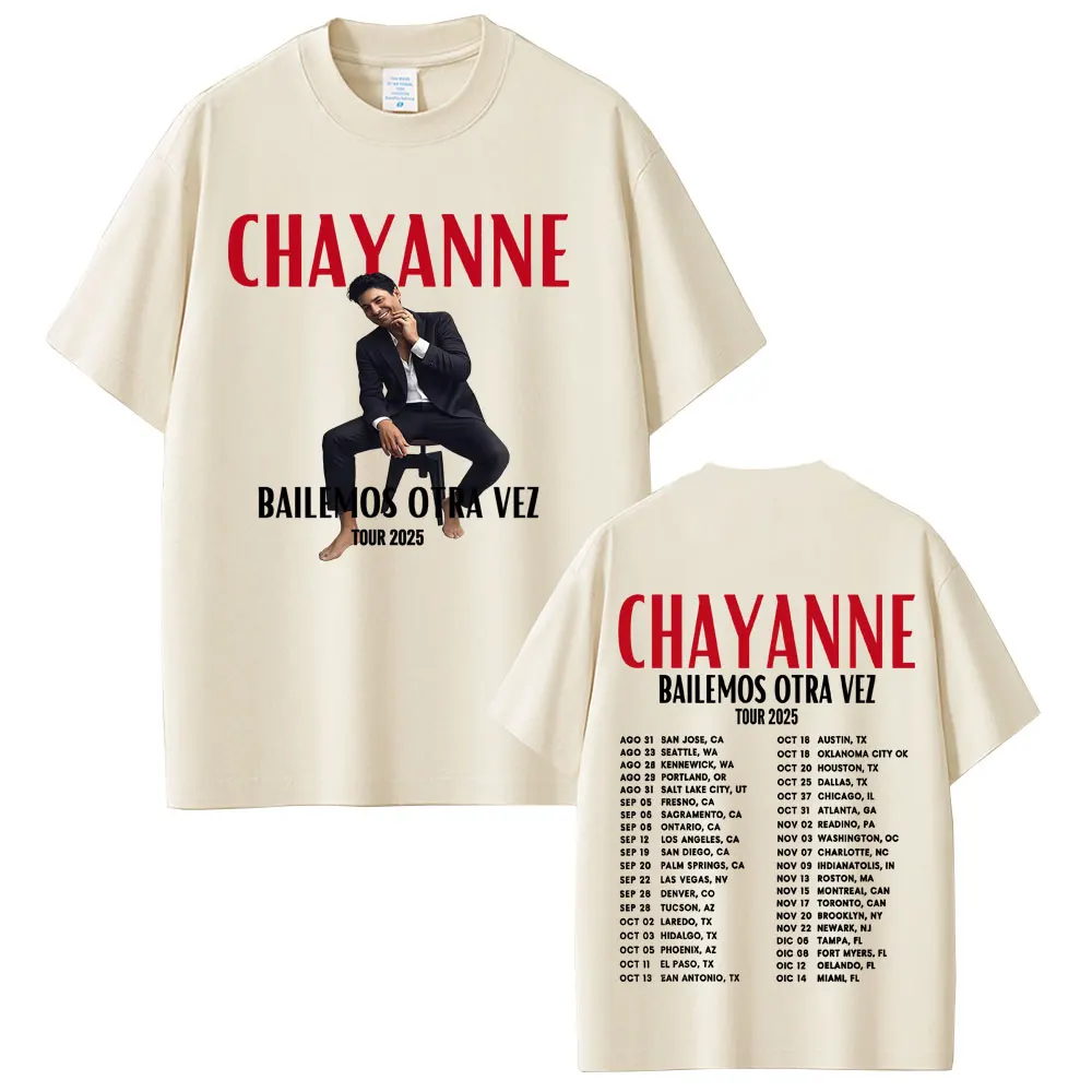

Chayanne Bailamos Otra Vez Tour 2025 T Shirts Men Women Fashion Vintage Oversized Short Sleeve T-shirts High Quality Cotton Tees