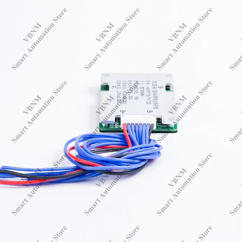 15A BMS 7S 24V สำหรับแบตเตอรี่ Li-ion 3.7V ที่มีความสมดุลพอร์ตเดียวกันป้องกันการปล่อยประจุมากเกินไปสำหรับสกูตเตอร์ขนาด60*40*7.5มม.