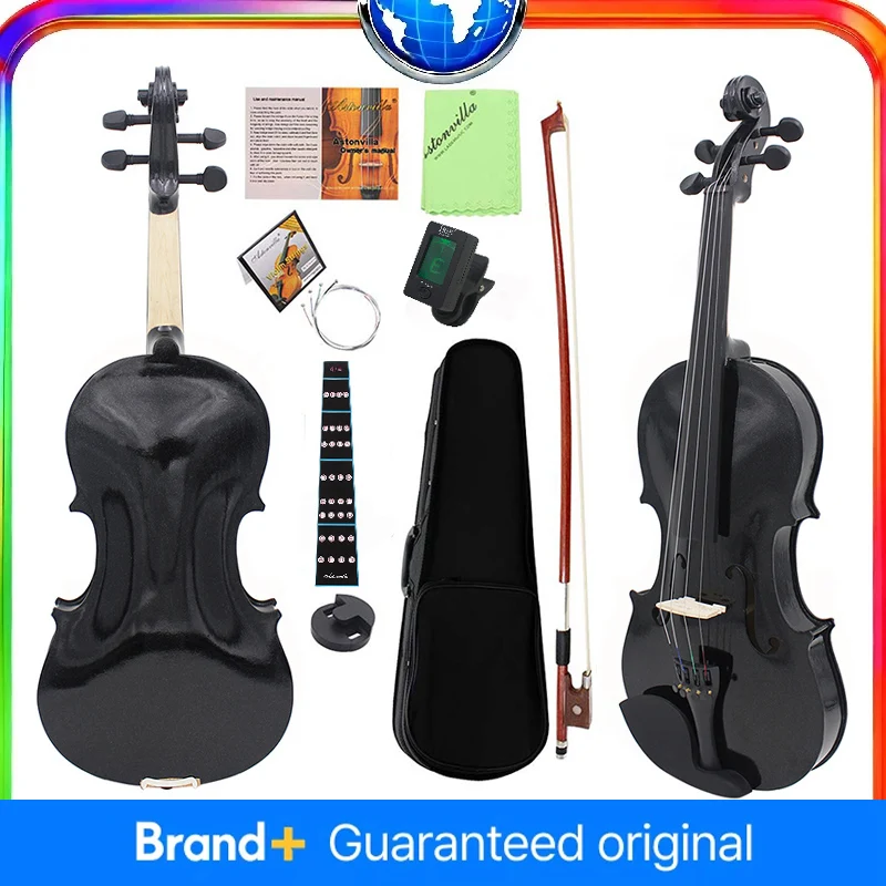 

V-10 4/4 1/8 скрипка набор скрипок из цельного дерева с футляром аксессуары профессиональные струнные инструменты скрипка для практики